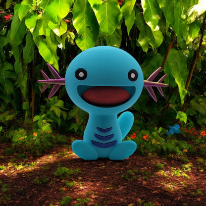 Happy Wooper 3D Printed Model - Pokemon Game Collectible Figurine fan art desk pet image 0