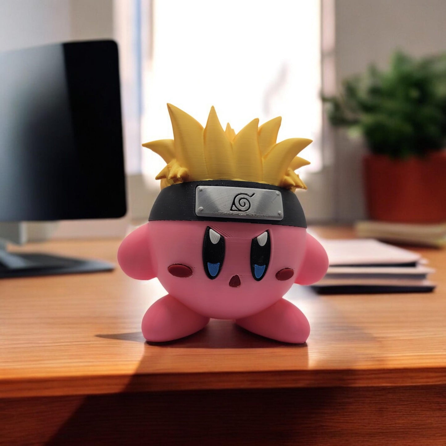 Naruto Kirby 3D Printed Model - Kirby Game Collectible Figurine fan art desk pet image 0
