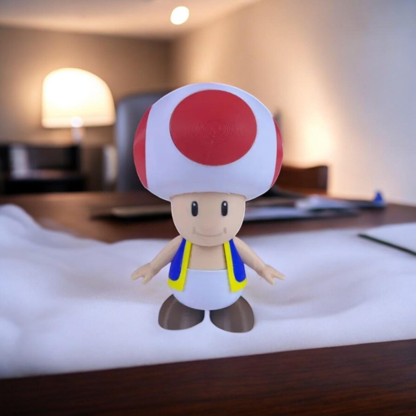 Toad 3D Printed Model - Super Mario Game Collectible Figurine fan art desk pet image 0