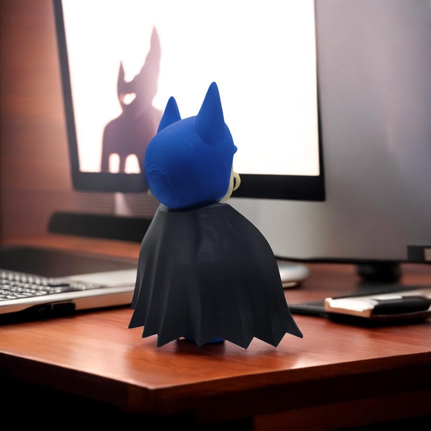 BatMan Mario 3D Printed Model - Super Mario Game Collectible Figurine fan art desk pet image 3