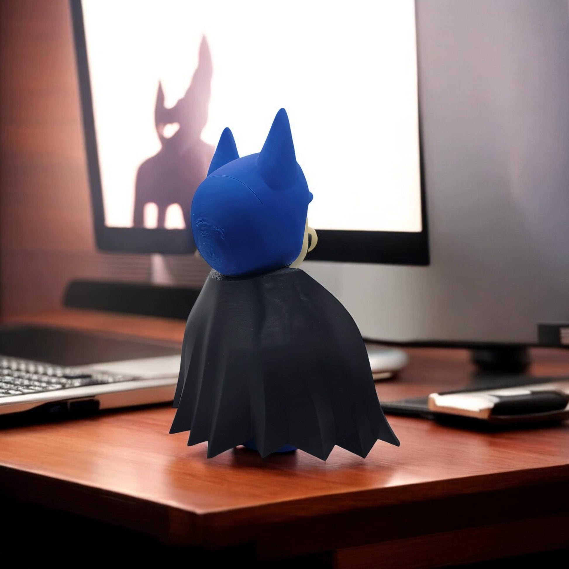 BatMan Mario 3D Printed Model - Super Mario Game Collectible Figurine fan art desk pet image 3