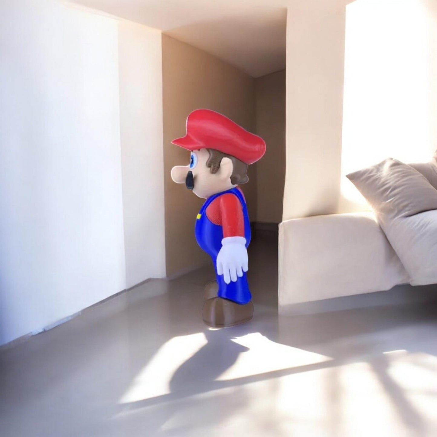 Mario 3D Printed Model - Super Mario Game Collectible Figurine fan art desk pet image 3