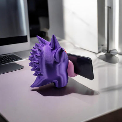 Gengar Phone Holder 3D Printed Model - Phone Accessories Game Collectible Figurine fan art desk pet image 4