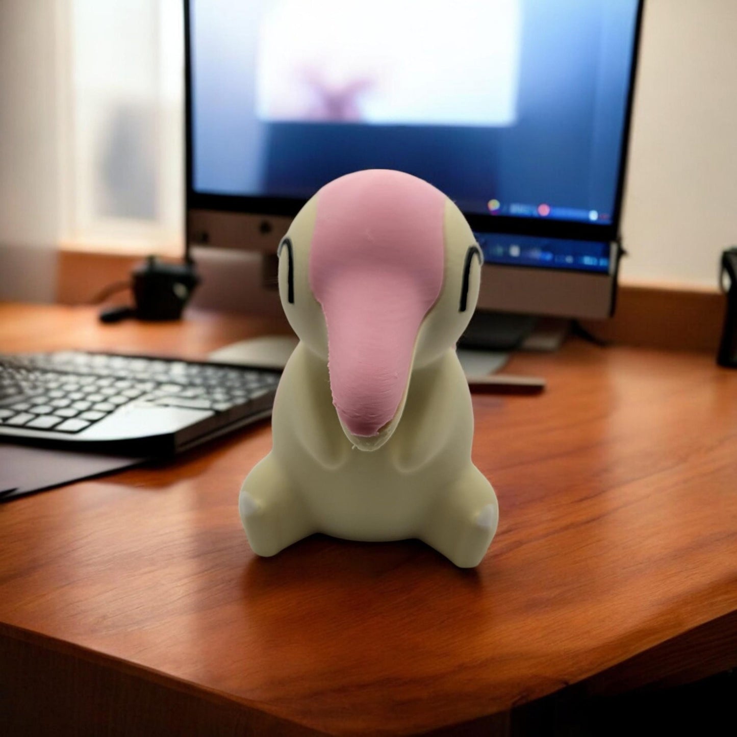 Floral Cyndaquil 3D Printed Model - Pokemon Game Collectible Figurine fan art desk pet image 0