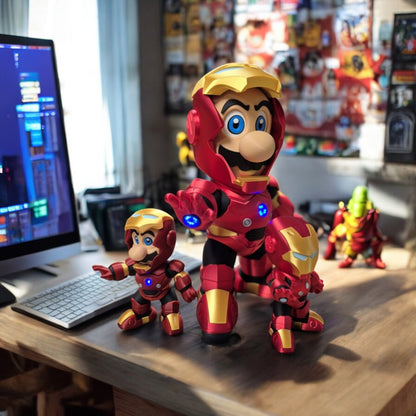 Iron Mini Man 3D Print - Super Mario Marvel Mashup Figure image 3