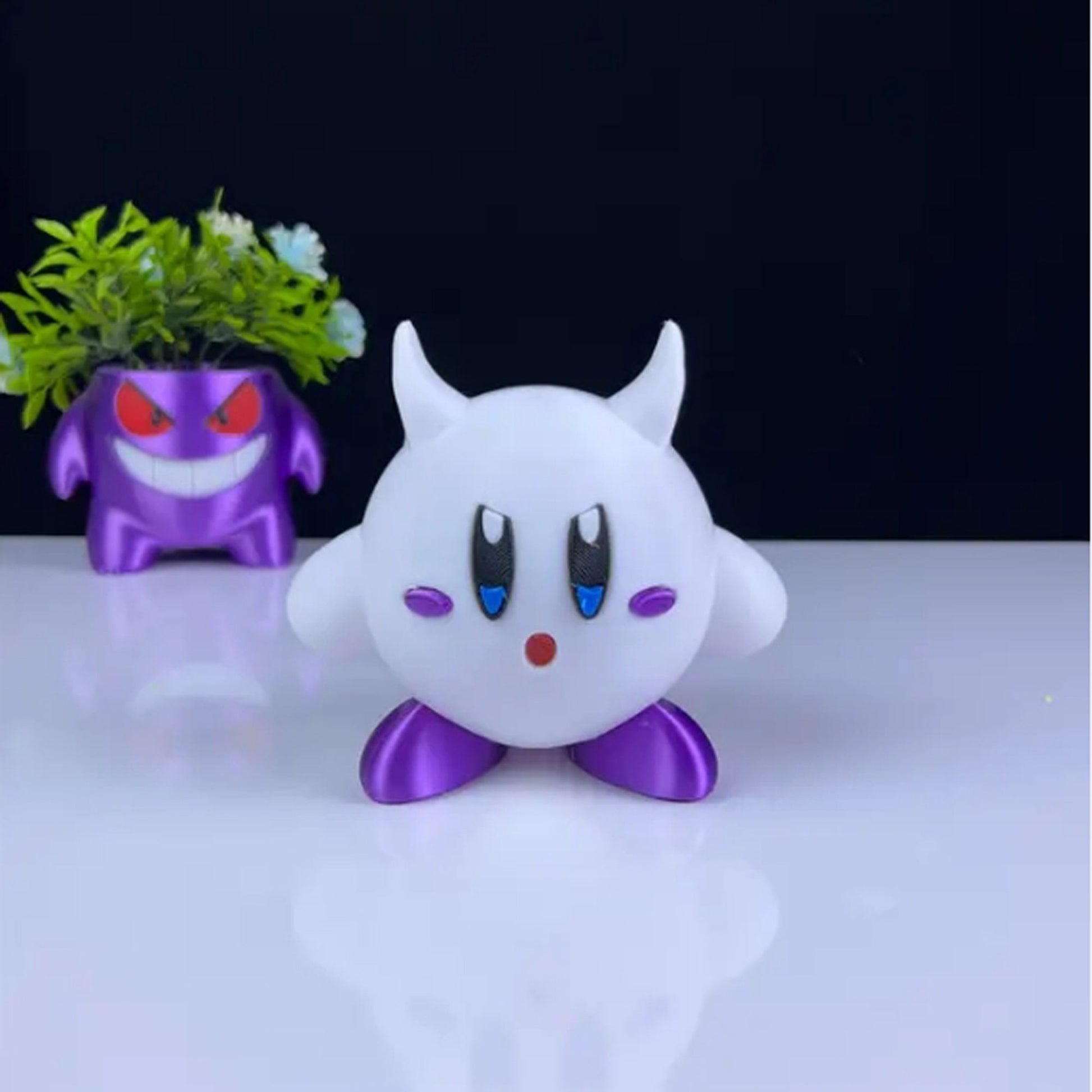 Mewtwo Kirby 3D Printed Model - Kirby Game Collectible Figurine fan art desk pet image 1
