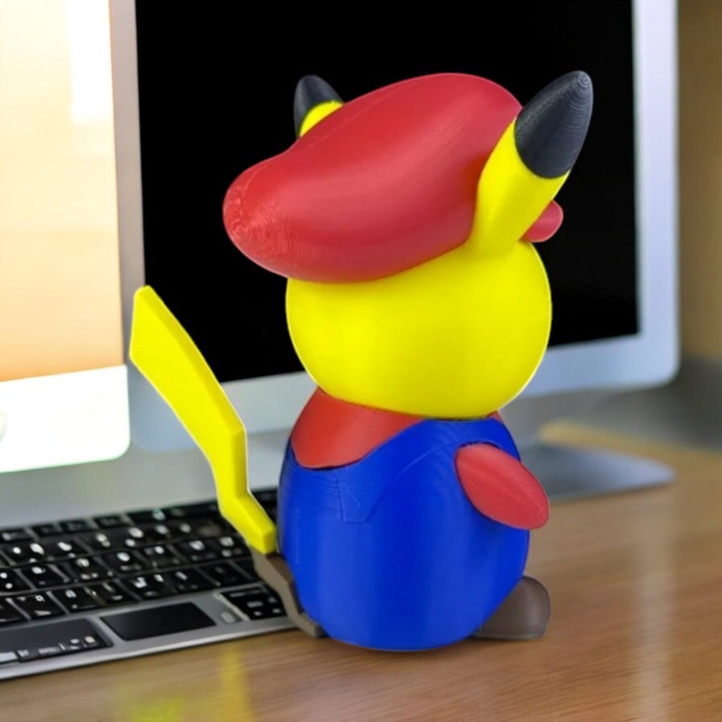 Mario Pikachu 3D Printed Model - Pokemon Game Collectible Figurine fan art desk pet image 5