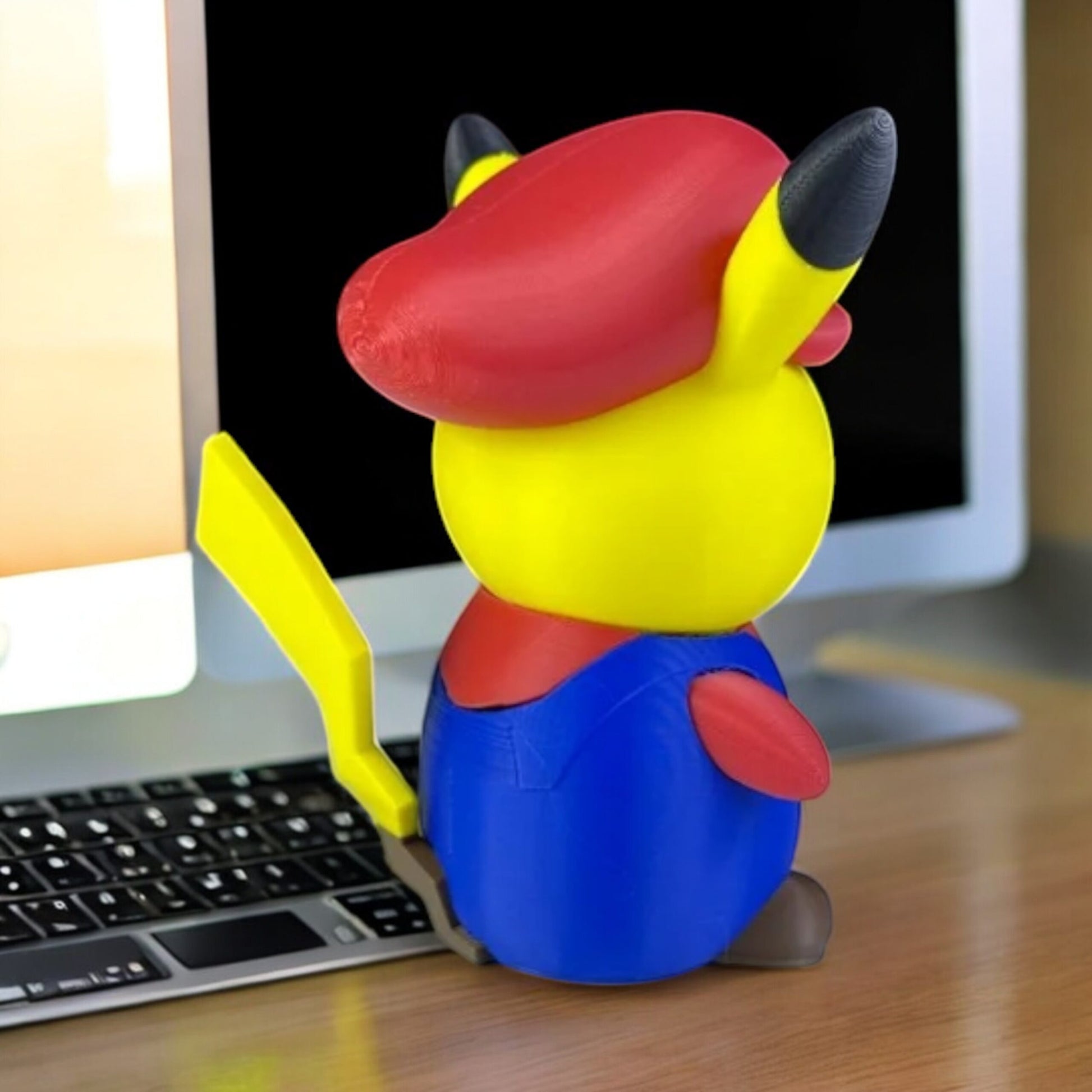 Mario Pikachu 3D Printed Model - Pokemon Game Collectible Figurine fan art desk pet image 5