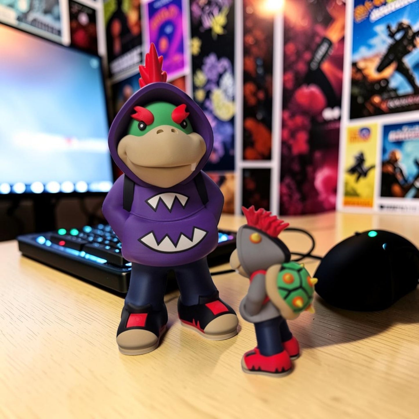 Baby Bowser Hoodie Edition 3D Print - Super Mario Fan Art Desk Pet image 4
