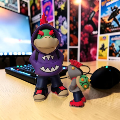 Baby Bowser Hoodie Edition 3D Print - Super Mario Fan Art Desk Pet image 4