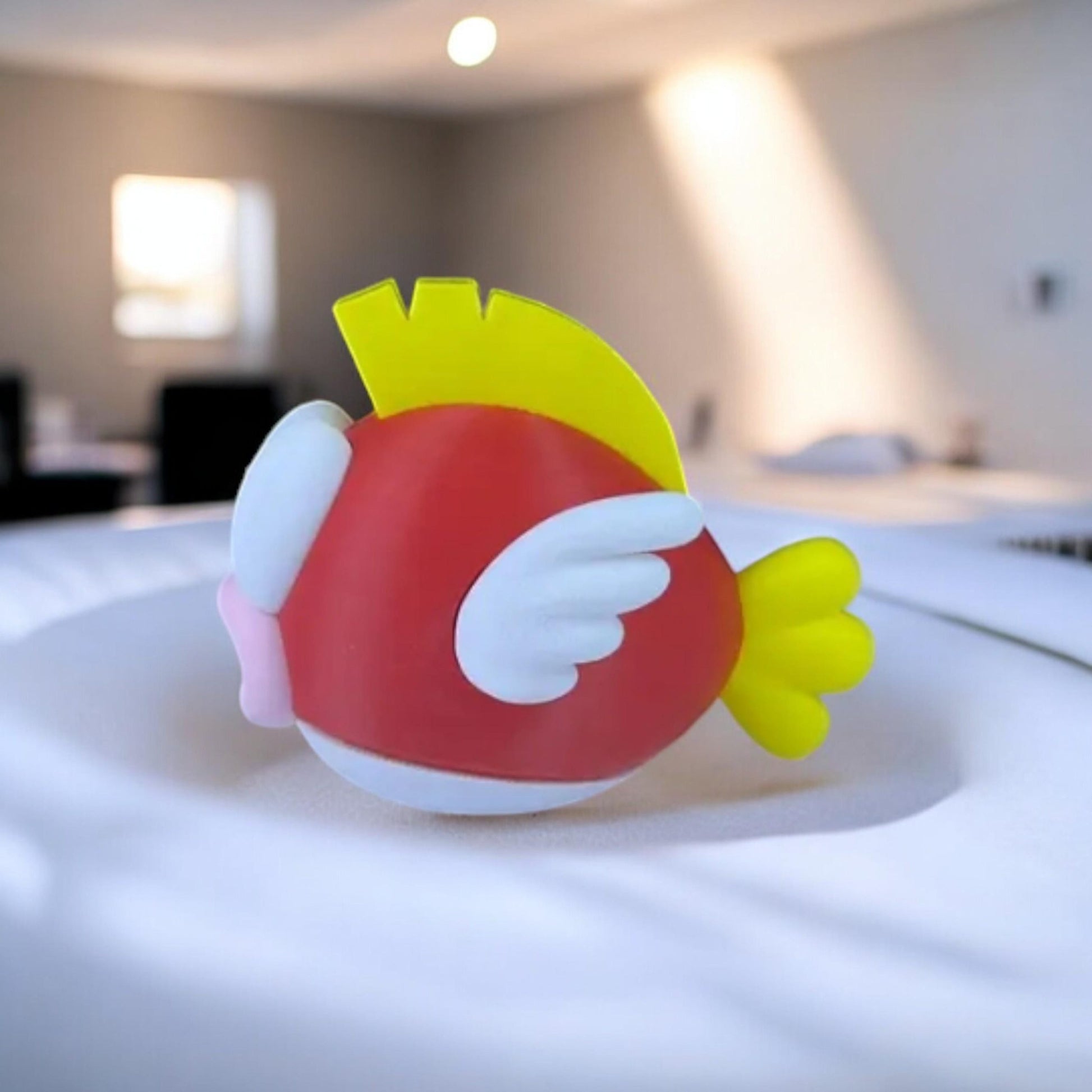 Cheep Cheep 3D Printed Model - Super Mario Game Collectible Figurine fan art desk pet image 1