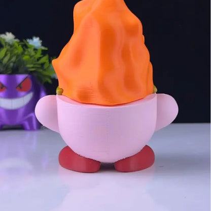 Fire Kirby 3D Printed Model - Kirby Game Collectible Figurine fan art desk pet image 4