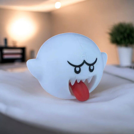 Boo 3D Printed Model - Super Mario Game Collectible Figurine fan art desk pet image 0
