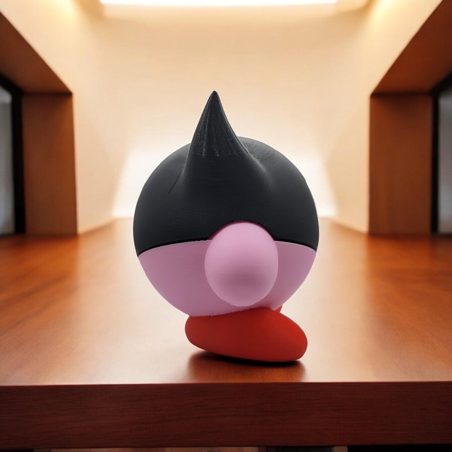 Batman Kirby 3D Printed Model - Kirby Game Collectible Figurine fan art desk pet image 2