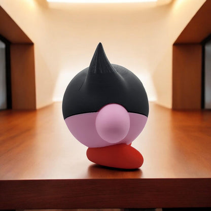 Batman Kirby 3D Printed Model - Kirby Game Collectible Figurine fan art desk pet image 2