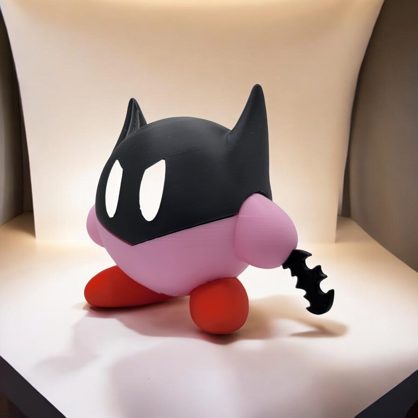 Batman Kirby 3D Printed Model - Kirby Game Collectible Figurine fan art desk pet image 5