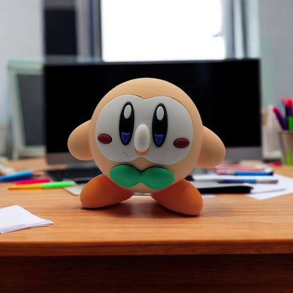 Rowlet kirby 3D Printed Model - Kirby Game Collectible Figurine fan art desk pet image 0