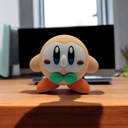 Rowlet kirby 3D Printed Model - Kirby Game Collectible Figurine fan art desk pet image 1