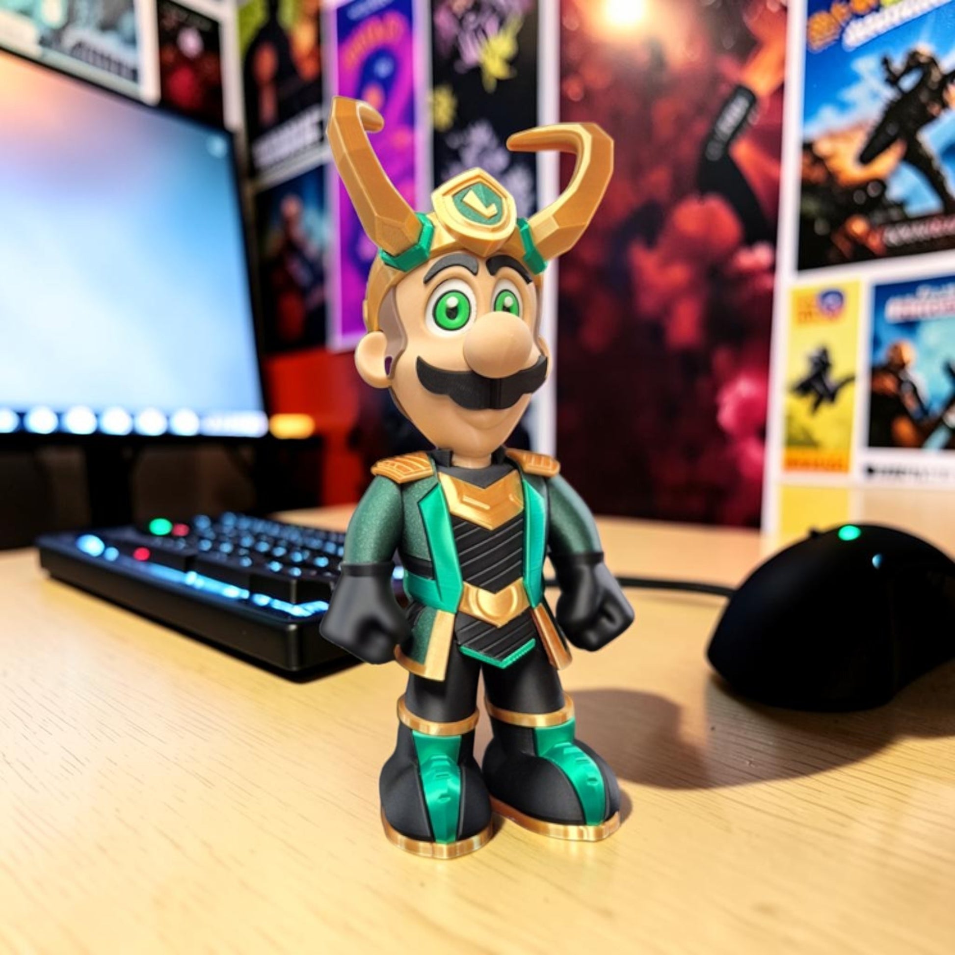 Loki Luigi 3D Printed Model - Super Mario Game Collectible Figurine image 2