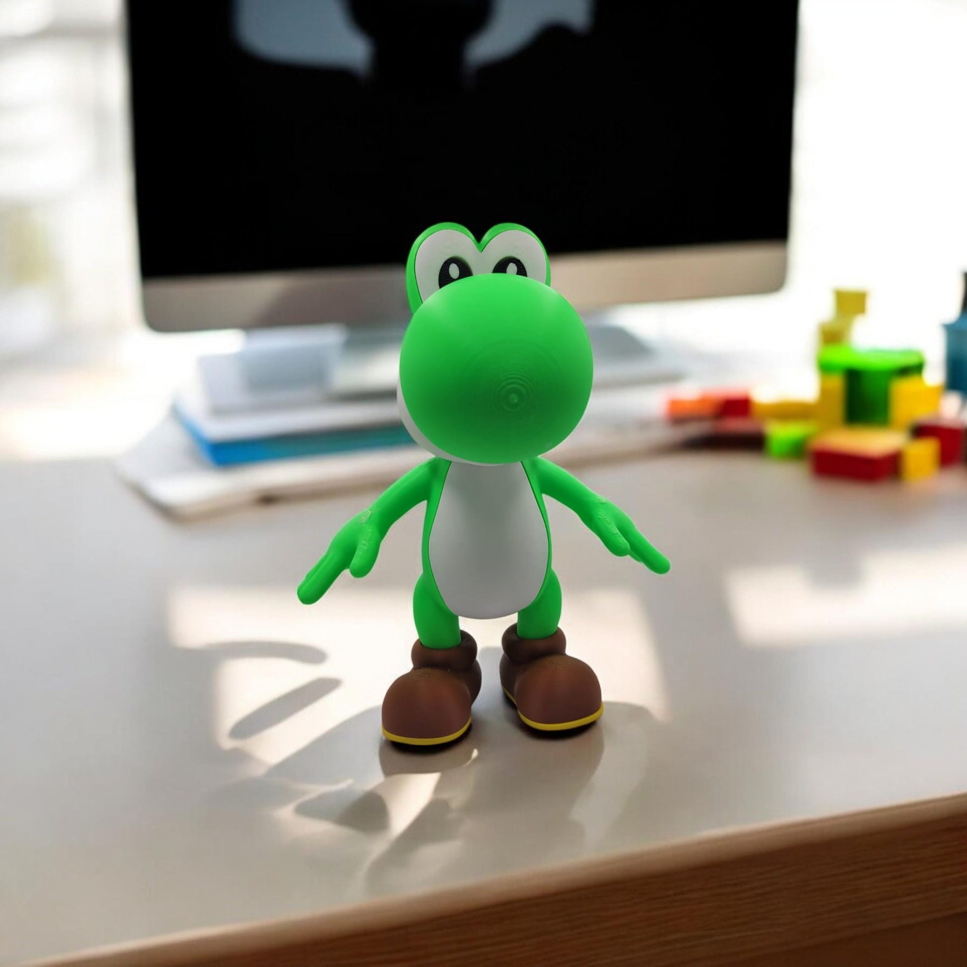 Yoshi 3D Printed Model - Super Mario Game Collectible Figurine fan art desk pet image 4