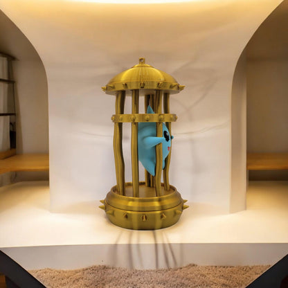 Lumalee in Cage 3D Printed Model - Super Mario Bros Game Collectible Figurine fan art desk pet image 3