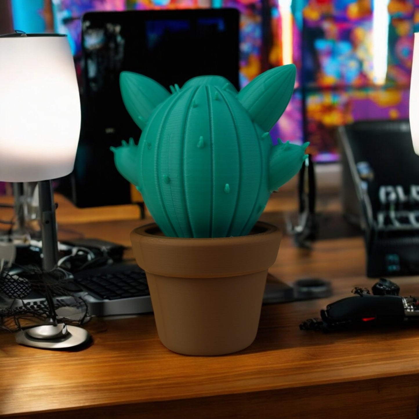 Jigglypuff Cactus3D Printed Model - Pokemon Game Collectible Figurine fan art desk pet image 2