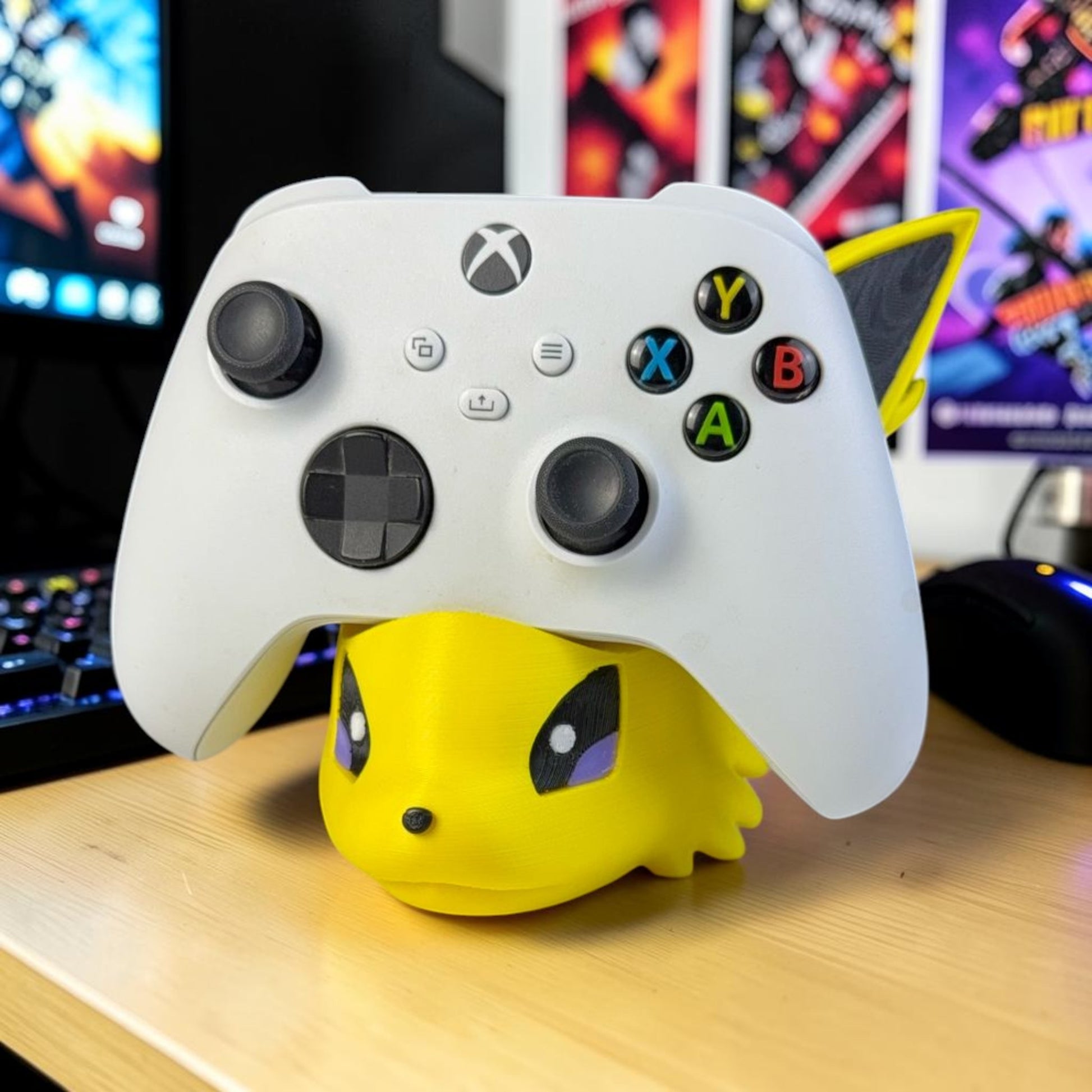 Jolteon Controller Holder for Xbox/PS5/Switch - 3D Printed Pokemon Inspired Gaming Desk Stand - Gamer Decor image 4