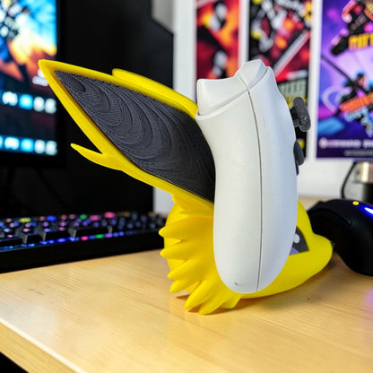 Jolteon Controller Holder for Xbox/PS5/Switch - 3D Printed Pokemon Inspired Gaming Desk Stand - Gamer Decor image 1