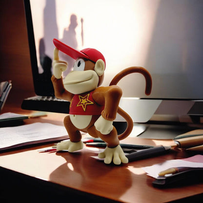 Diddy Kong 3D Printed Model - Game Collectible Figurine fan art desk pet image 5