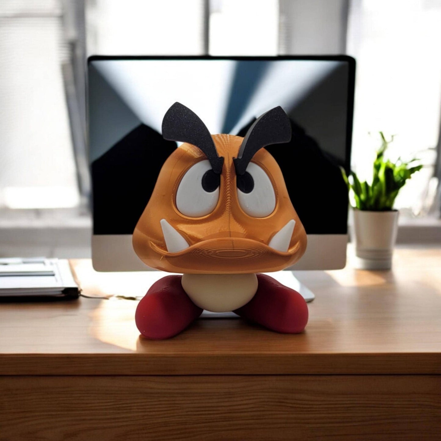Goomba Piggy Bank 3D Printed Model - Banks Game Collectible Figurine fan art desk pet image 0