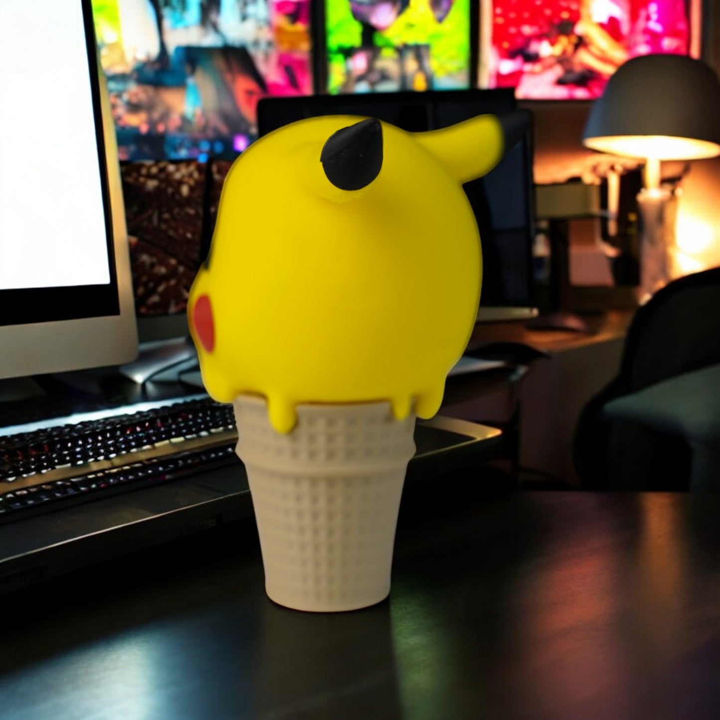 Pikachu Ice Cream 3D Print - Pokemon Food Figure Desk Collectible image 2