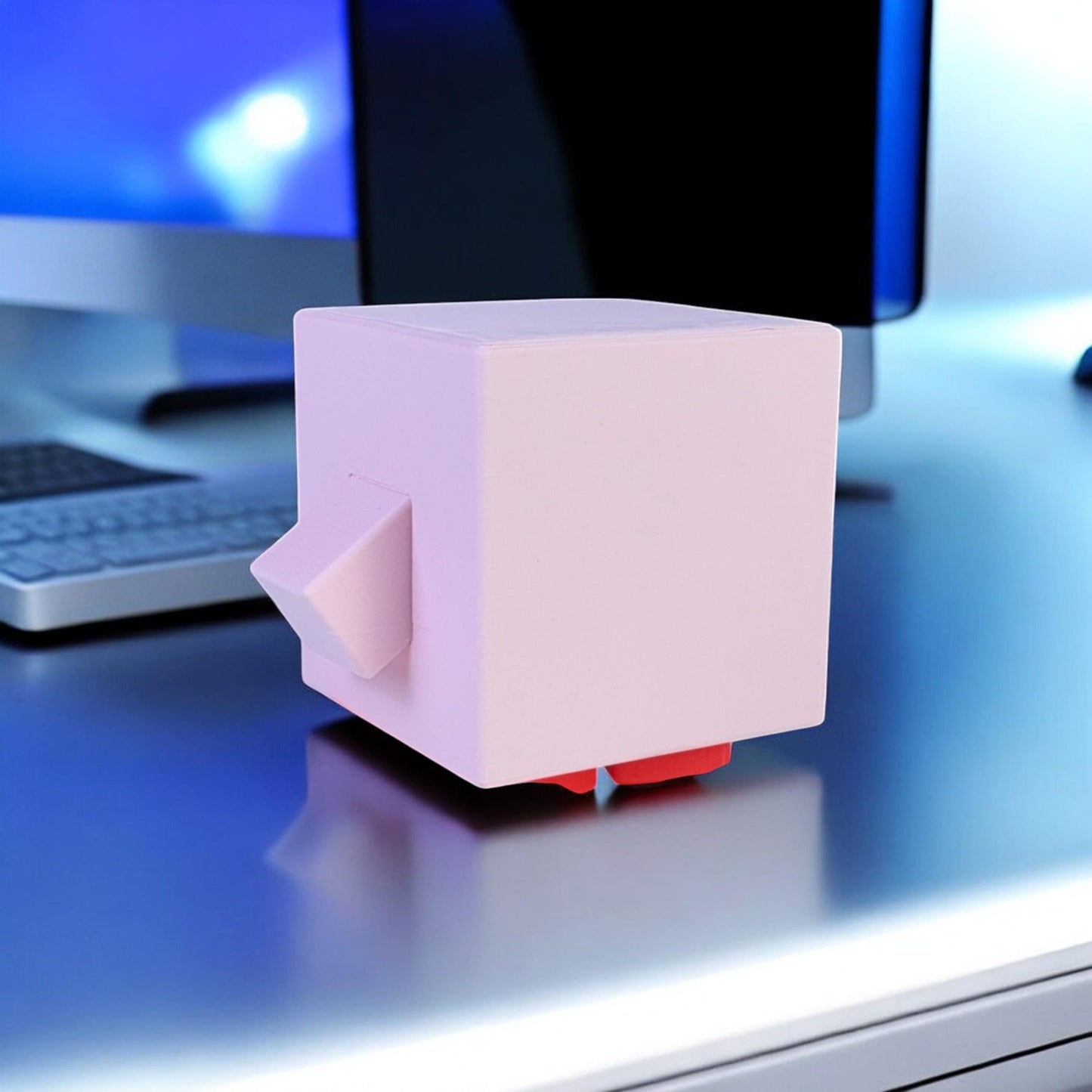 Minecraft Kirby 3D Printed Model - Kirby Game Collectible Figurine fan art desk pet image 1