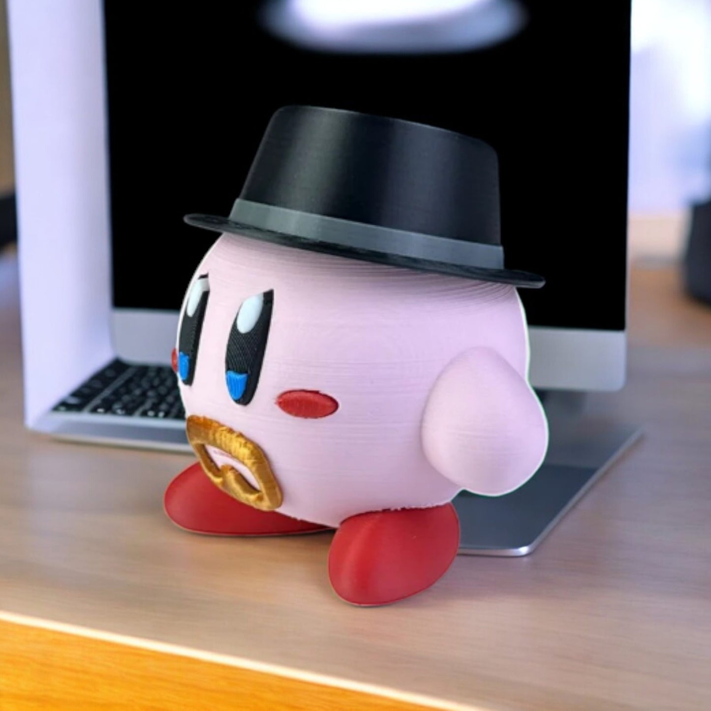 Heisenberg Kirby 3D Printed Model - Kirby Game Collectible Figurine fan art desk pet image 1