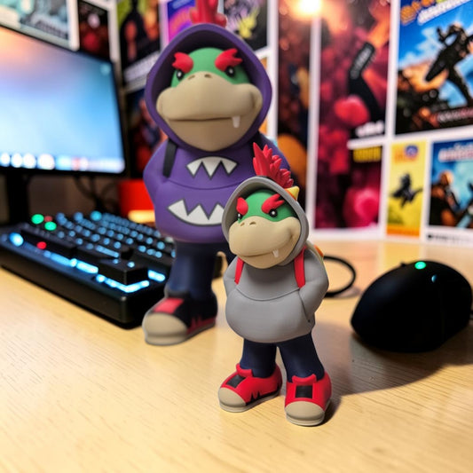 Baby Bowser Hoodie Edition 3D Print - Super Mario Fan Art Desk Pet image 0