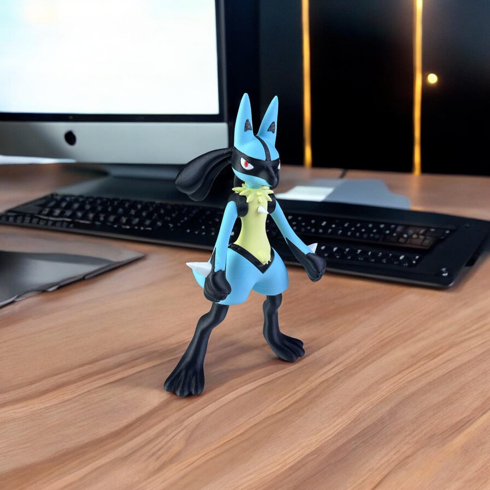 Lucario 3D Printed Model - Pokemon Game Collectible Figurine fan art desk pet image 3