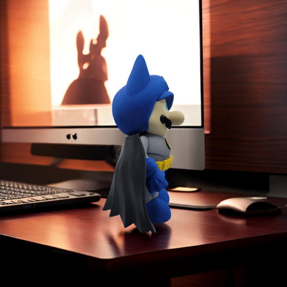 BatMan Mario 3D Printed Model - Super Mario Game Collectible Figurine fan art desk pet image 2