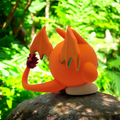 Kirby Charizard 3D Printed Model - Kirby Pokemon Game Collectible Figurine fan art desk pet image 4