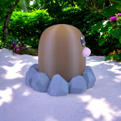 Digglet 3D Printed Model - Pokemon Game Collectible Figurine fan art desk pet image 2
