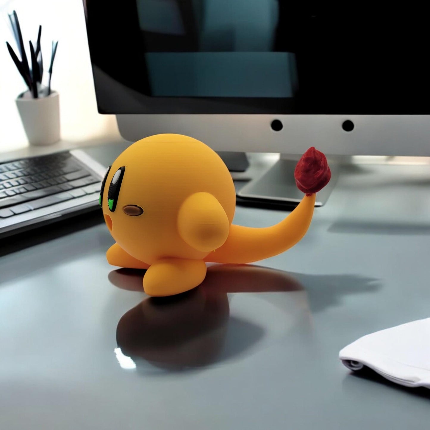 Charmander kirby 3D Printed Model - Kirby Game Collectible Figurine fan art desk pet image 1