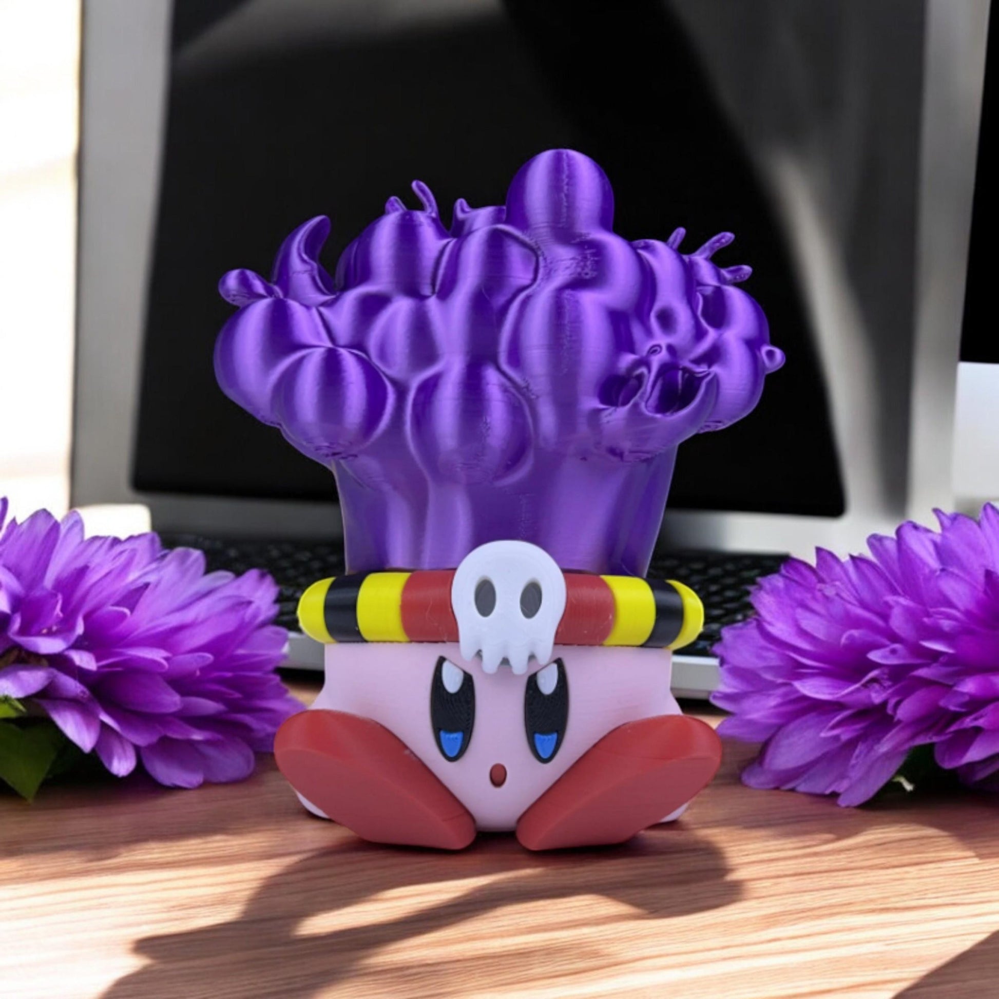 Poison Kirby 3D Printed Model - Kirby Game Collectible Figurine fan art desk pet image 0