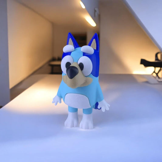 Bluey 3D Printed Model - Game Collectible Figurine fan art desk pet image 0