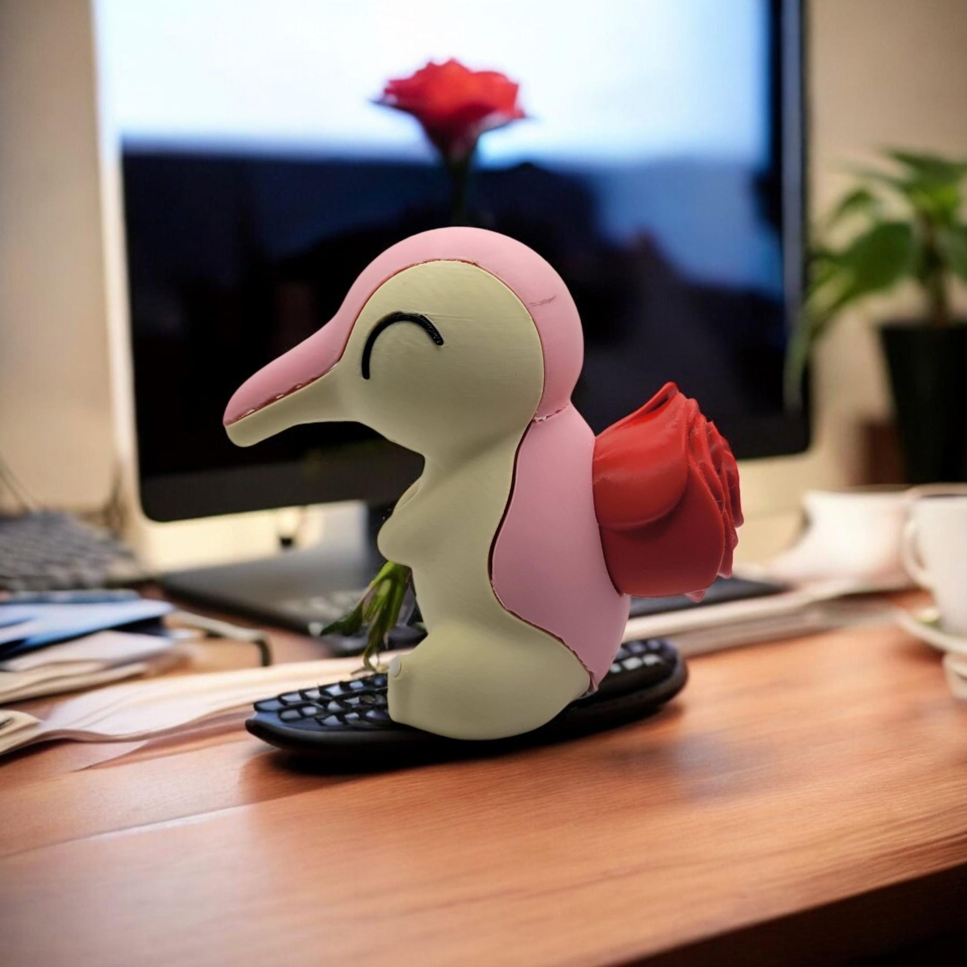 Floral Cyndaquil 3D Printed Model - Pokemon Game Collectible Figurine fan art desk pet image 5