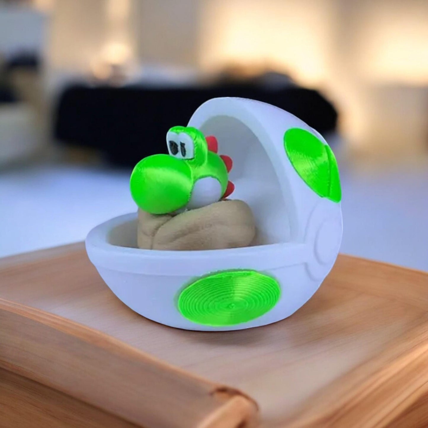 Baby Yoshi 3D Printed Model - Super Mario Game Collectible Figurine fan art desk pet image 3
