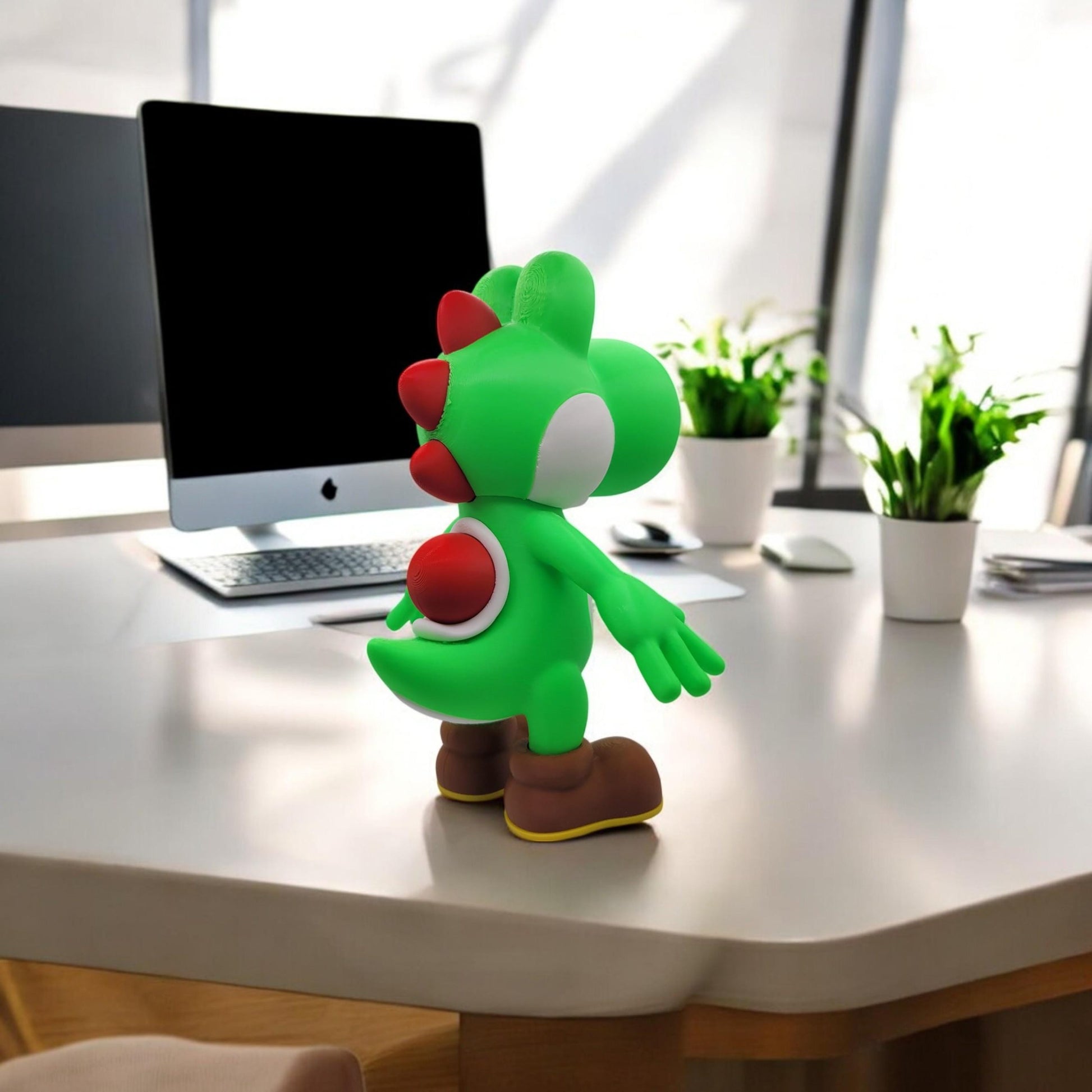 Yoshi 3D Printed Model - Super Mario Game Collectible Figurine fan art desk pet image 1