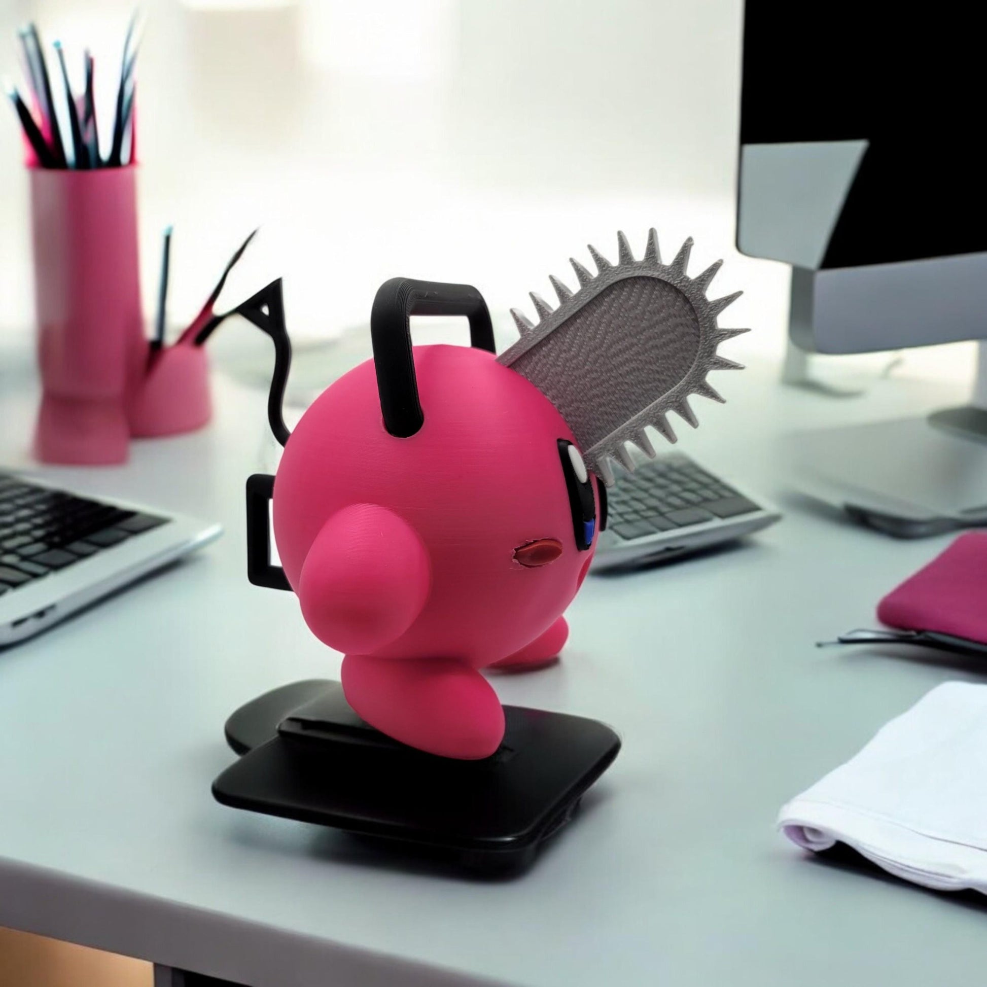 Pochita Kirby 3D Printed Model - Kirby Game Collectible Figurine fan art desk pet image 2