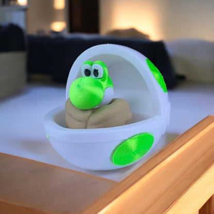 Baby Yoshi 3D Printed Model - Super Mario Game Collectible Figurine fan art desk pet image 1