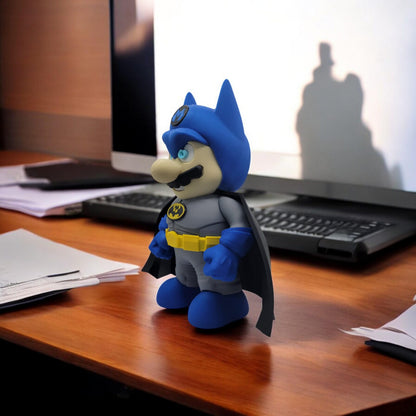 BatMan Mario 3D Printed Model - Super Mario Game Collectible Figurine fan art desk pet image 6