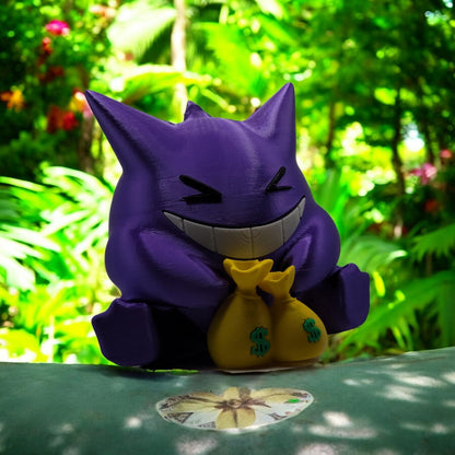 Gengar piggy bank 3D Printed Model - Pokemon Game Collectible Figurine fan art desk pet image 0