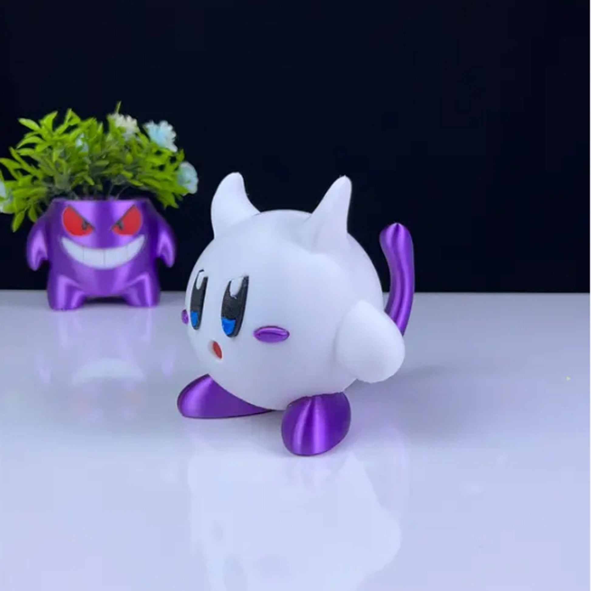 Mewtwo Kirby 3D Printed Model - Kirby Game Collectible Figurine fan art desk pet image 2