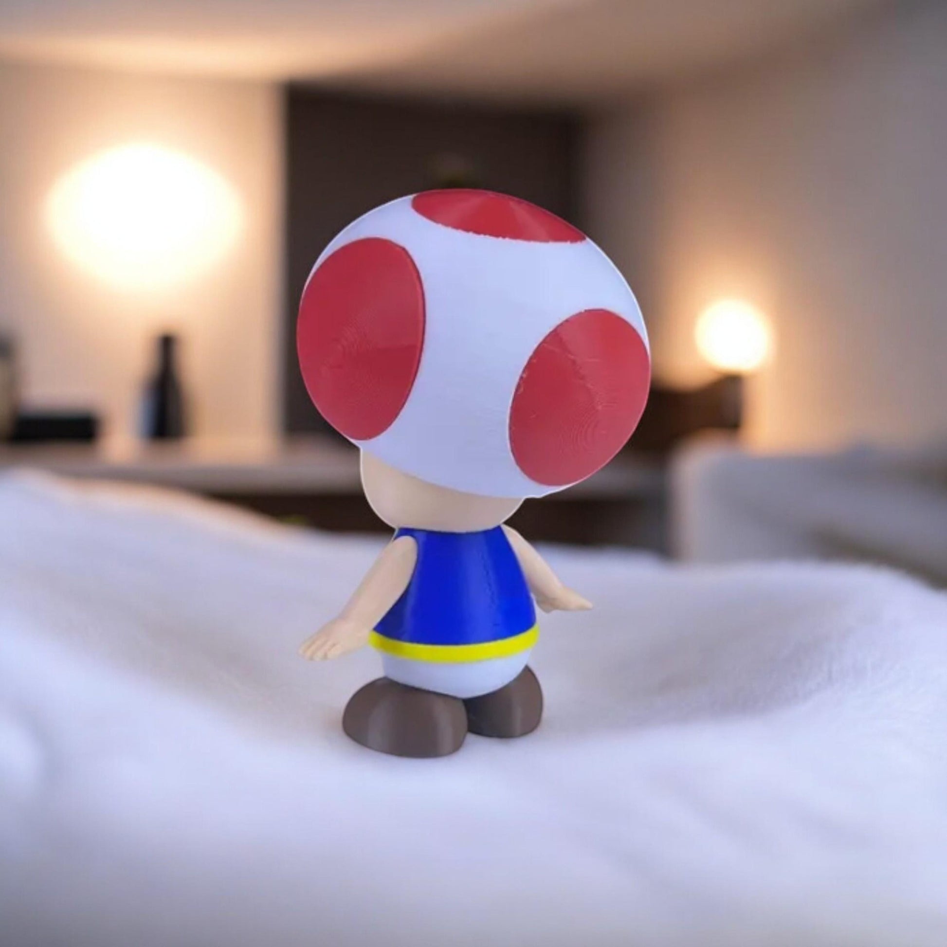 Toad 3D Printed Model - Super Mario Game Collectible Figurine fan art desk pet image 4